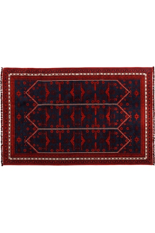 Mudo Home Jına Halı Kırmızı Lacivert 200x300