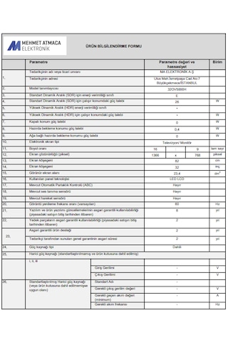 Onvo 32OV5000H 32" HD Ready LED TV