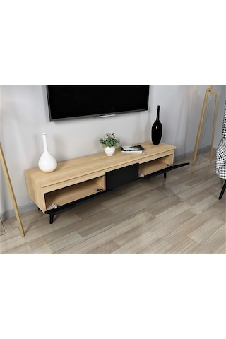 Flora Mass Dekoratif Tv Ünitesi 150 Cm Meşe-siyah
