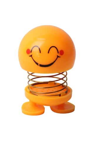 Mutlu Olan Emoji Smile Zıp Zıp Kafa 8 Cm Araba Torpido Süsü Masaüstü Dekoratif Figür Pasta Süsü Emoji