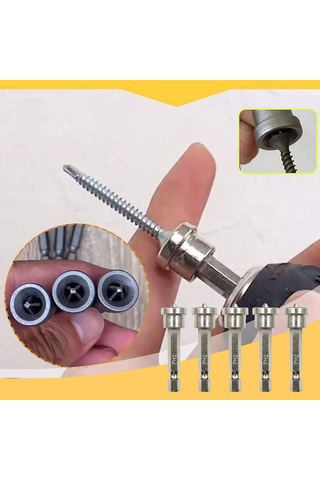 Xindoker 5 Adet Manyetik Konumlandırıcı Tornavida Ucu, Gips Tabanlı Tahta İçin Phillip Ph2 Vida, Derinlik Sınırlama, Çinko Vanadyum Çeliği