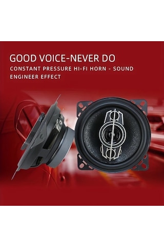 Xuweiwei Q-pertors 4 Yönlü 220w Max Güç Black 4 Inç Araç Hoparlörü Toz Kılıfı Ve Kablo İle Kolay Kurulum Dayanıklı Ses Sistemi