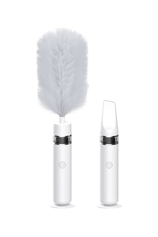 Sones Dy701 3'ü 1 Arada Elektrikli Tüy Toplayıcı Elde Taşınabilir Teleskopik Toz Temizleme Fırçası Beyaz