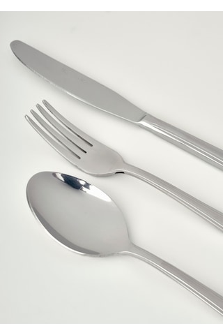 Bella Maison Venedik 18 Parça Tatlı Çatal Kaşık Bıçak Seti Silver Silver