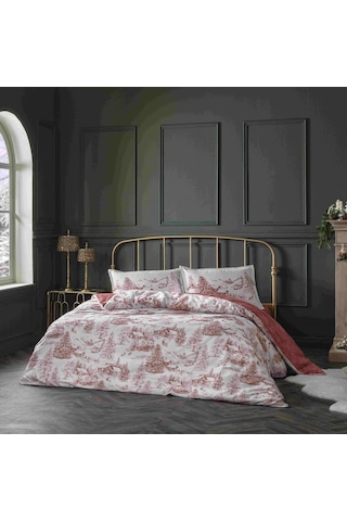 Linens Sc Allday Chalet Nevresim Takımı Çift Kişilik Bordo Bordo