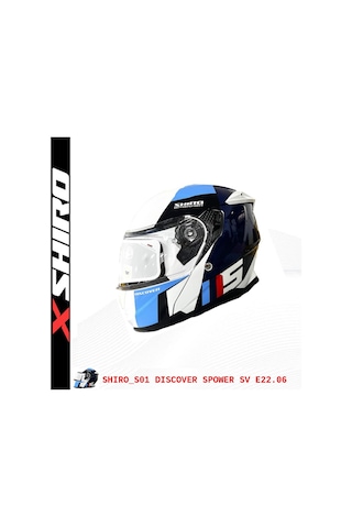 Shiro Flipupp Discover Spo Motosiklet Kaskı Grafik