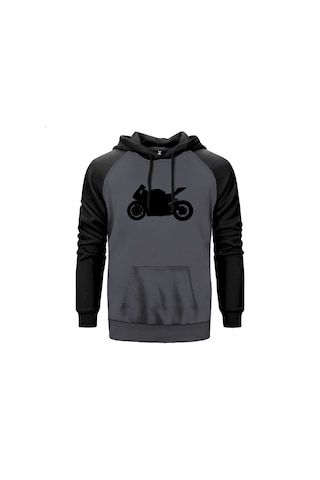 Ducati 1299 Siluet Gri Renk Reglan Kol Sweatshirt Gri