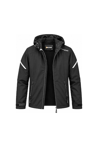Outdoor Kapüşonlu Su Ve Rüzgar Geçirmez Softshell Mont 7826 Siyah
