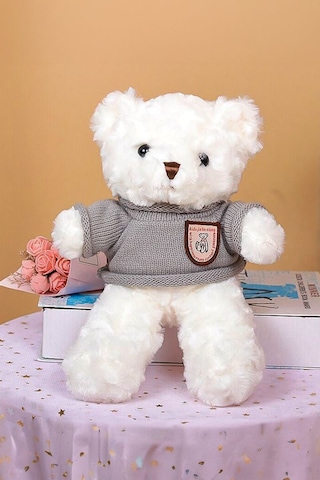 Chavin 30 Cm Beyaz Hediye Peluş Oyuncak Ayıcık Ayi-05 Beyaz