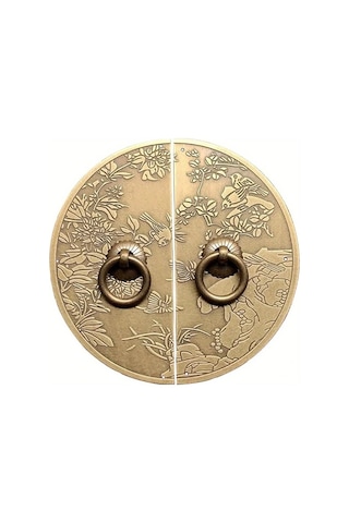 Willowhaven 2 Adet Pirinç Vintage Dolap Ve Mobilya Kulpları Parlak Yuvarlak Kapı Tokmakları