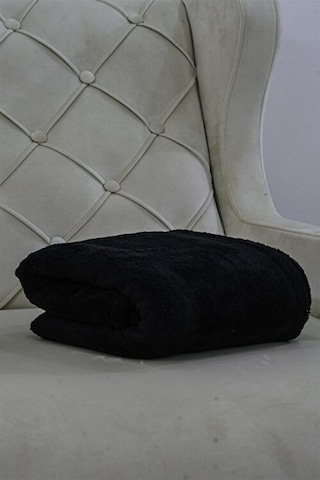 Mulberry Wellsoft Peluş Polar Televizyon Battaniyesi Çift Kişilik 220x230 Siyah
