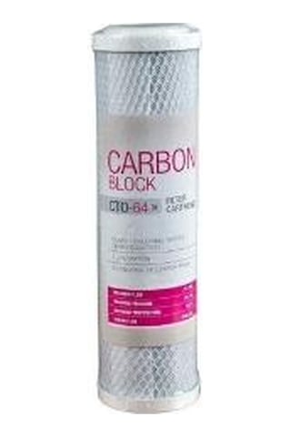 Watermanya 10'' Cto Coconut Bazlı Blok Aktif Karbon Su Arıtma Filtresi Açık Kasa Uyumlu 3. Aşama Filtre