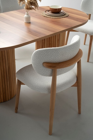 Alya Mdf Yemek Masası+6 Sandalye Krem