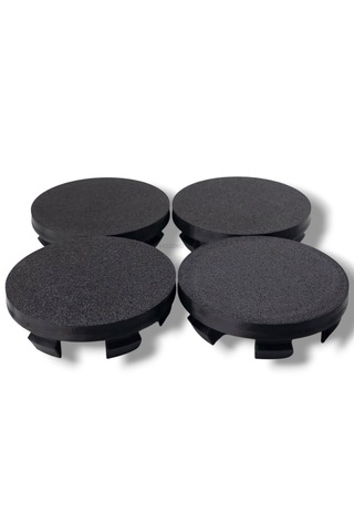 4'lü Set 60 Mm Dış Çap 56 Mm İç Çap Siyah Logosuz Jant Göbeği Kapağı