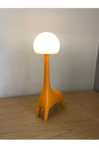 Ilgaz Zürafa Şekli Şarj Edilebilir Bluetoothlu Atmosfer Led Masa Lambası Çocuk Odası Çalışma Masası Bebek Odası Sarı