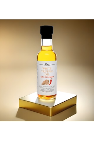 Allezz Acı Biberli Beyaz Trüflü Natürel Sızma Zeytinyağı 100 ML Allezz Acı Biberli Beyaz Trüflü Natürel Sızma Zeytinyağı 100 ML