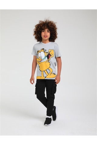 Jack Lions Erkek Çocuk Pamuklu Garfield Tshirt-12842-grı Gri