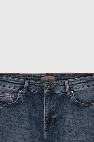 Erkek Indıgo Pamuklu Esnek Slim Fit Dar Kesim 5 Cep Jean Kot Denim Pantolon İndigo