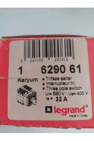LEGRANT 3X32 AMPER AÇMA KAPAMA ŞALTERİ