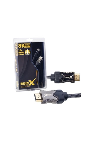 Masterx Mx-18938 Örgülü 60hz Ultra Hd 1.5 Metre Örgülü 8k Hdmı Kablo Standart