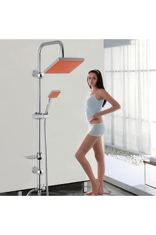 Vilas Sempre Orange Robot Yağmurlama Tepe Duş Seti Krom