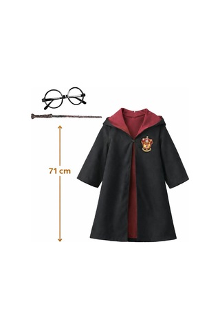 Colezium Harry Potter Çuk Bebek Kostüm Seti Asa Gözlük Pelerin 71 Cm 2-4 Yaş Pembe