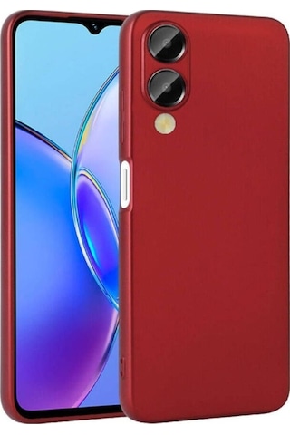 Vivo Y17s Kılıf Zore Premier Silikon Kapak Kırmızı