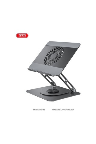 Delux Serisi Cihaz Çalışma Ofis C182 Fanlı Metal 360 Dönebilen 17,3 İnç Standı