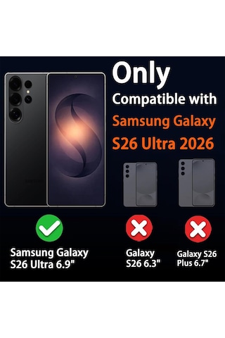 Samsung Galaxy S26 Ultra Uyumlu Kılıf Kamera Lens Koruyuculu Magsafe Özellikli Telefon Kılıfı Kapak Sierra Mavi