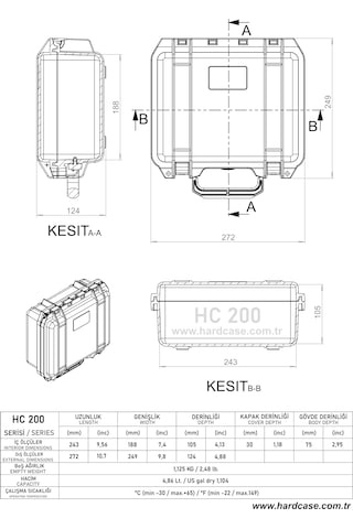 Hardcase Çanta Hc-200 siyah