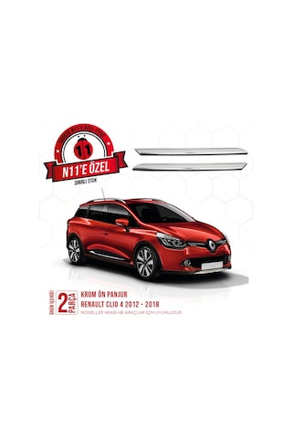 intakrom Renault Clio 4 Krom Ön Panjur 2 Parça - 2012-2018 - Hb - Sw