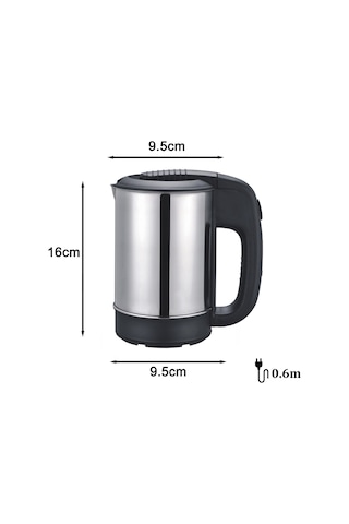 Geeksen "küçük Ve Taşınabilir 0.5l Seyahat Çaydanlığı - 600w Hızlı Isıtma, Paslanmaz Çelik"