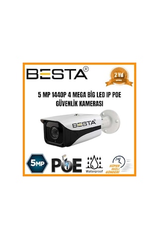 5 Mp 1440p 10 Dış Mekan Kameralı Ip Poe Güvenlik Seti
