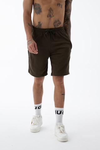 Erkek Kahverengi Yüksek Kalite Relax-fit Rahat Kesim %100 Pamuk Bağcıklı Siyah Düz Basic Şort Kahverengi