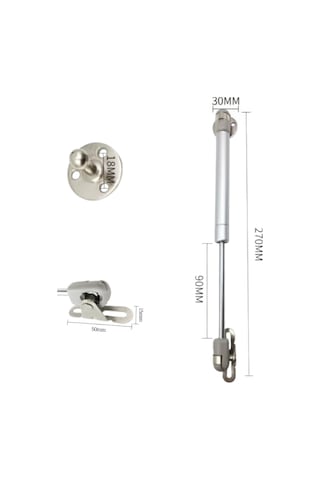 10 Lu Dolap Kapak Pistonu Mutfak Dolabı Gazlı Amortisör 100n 27cm Metalik Gri