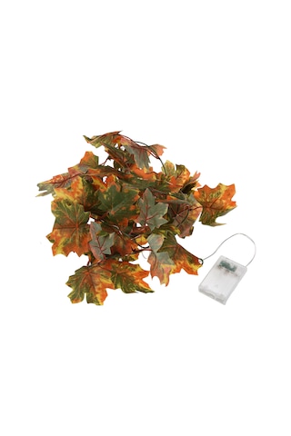 Maiyame Kışbayramı Dekorasyon Işıkları - Akçaağaç Yapraklı Led Işık Zinciri, Sürekli Ve Parıltı Modu, 2.2m 20 Işık, 4'lü Paket Aa Pil Gereklidir Sarı & Yeşil