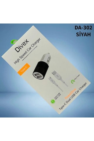 Divex 2.4 Amper 12w Dual Araç Şarj Cihazı Siyah Da-302