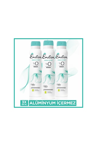 Emotion Aqua Kiss Kadın Sprey Deodorant 3 x 150 ML