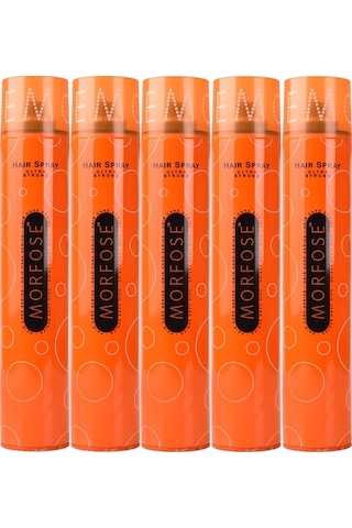 Morfose Saç Spreyi 400ML Ultra Sert (Turuncu) (5 Li Set)