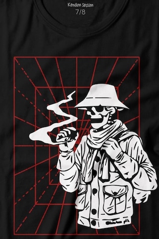 Kendim Seçtim Kuru Kafa Deep Dark Baskılı Tişört Çocuk T-shirt 001