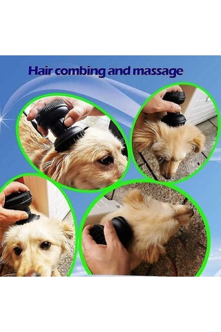 Pet Tarak Fırçaları 2 1 Pet Köpek Kedi Silikon Banyo Fırçası Köpek Banyo Fırçası Evcil Hayvan Banyo Yeşil