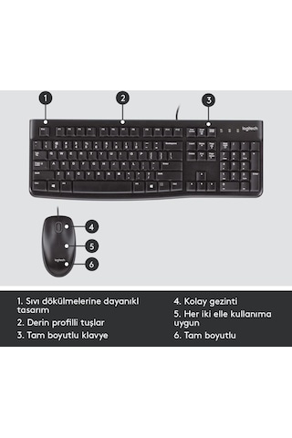 Logitech MK120 SET Q TR SIYAH Klavye 920-002560