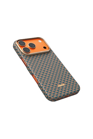 İphone 17 Pro Max Uyumlu Kılıf M-safe Şarj Özellikli Raptic Aramid Skin Origin Seri Kapak Gold-mavi Mavi - Gold