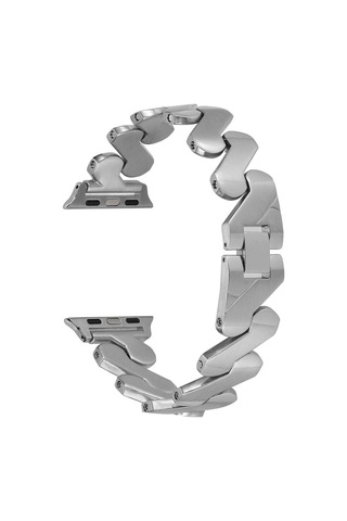 Apple Uyumlu Watch 10 Serisi 42mm Kordon Krd-80 Metal Bilezik Strap Kayış