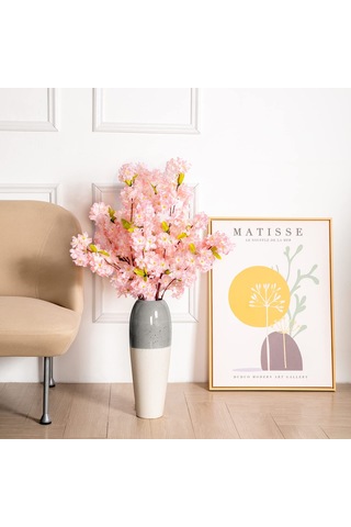 Hangfox 5 Adet Şampanya Rengi 4 Çatal Kullu 140 Gözlü 1.1m Plastik Sakura Dalı - Düğün Ve Ev Dekorasyonu İçin