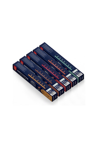 Nish Coffee Nespresso Uyumlu Kapsül Kahve 5'li Set Lungo,ıtaly,risteretto,smooth,decaf -50 Adet Kapsül Kahve
