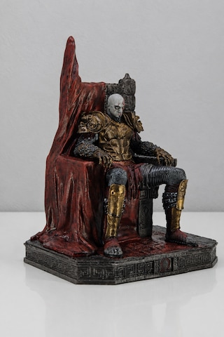 God Of War Tahtta Oturan Zırhlı Kratos Figür 20 Cm Koleksiyon Figürü