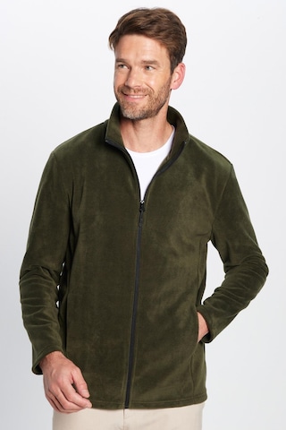 Tudors Unisex Haki Anti-pilling Tüylenme Yapmayan Standart Fit Tam Fermuarlı Soğuk Geçirmez Polar Hırka-32474 Haki