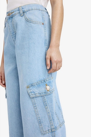 Defacto Kız Çocuk Wide Leg Kargo Geniş Paça Jean Pantolon E5879a825aunm39 Mavi