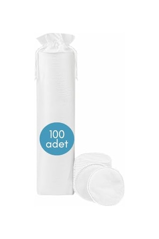 100 Adet Yuvarlak Makyaj Temizleme Pamuğu -%100 Saf Premium Kalite Disk Pamuk, Fondöten Ve Makyaj Çıkarma Pedi, Tüy Bırakmaz, Yumuşak Ve Taşınabilir M, Adet, 100